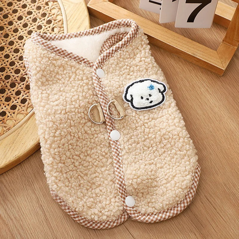 Gilet thermique en peluche pour chats