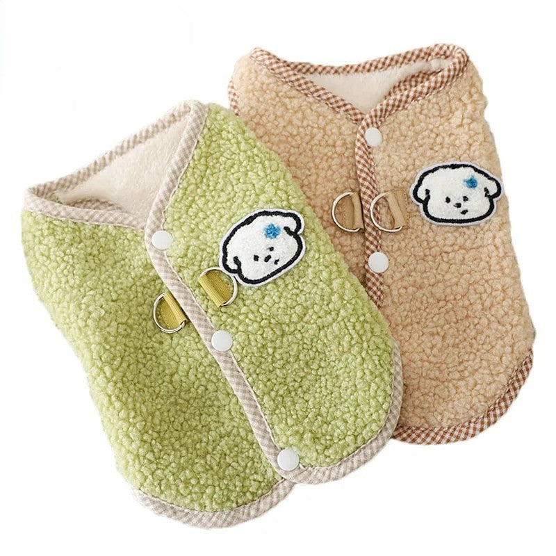 Gilet thermique en peluche pour chats