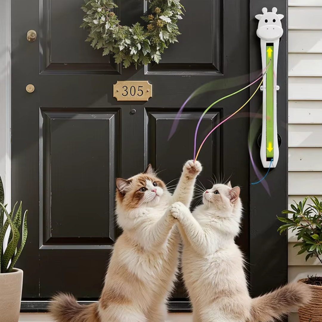Jouet Électrique Vache à Ficelles pour Chat