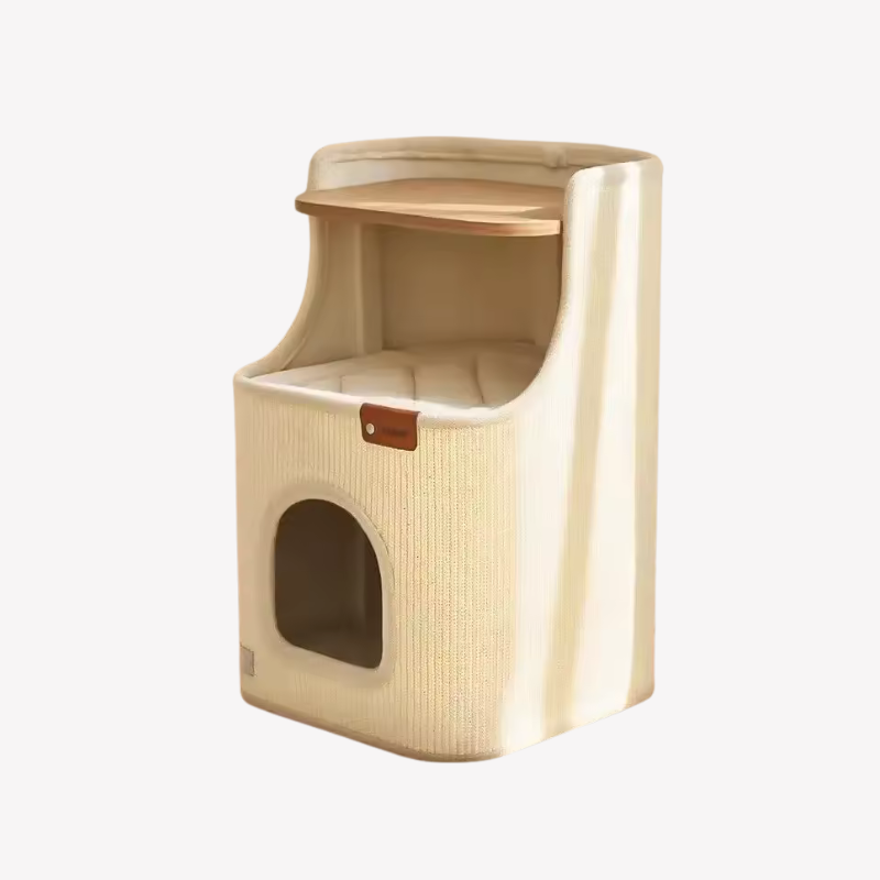 Meuble Niche pour Chat 2-en-1