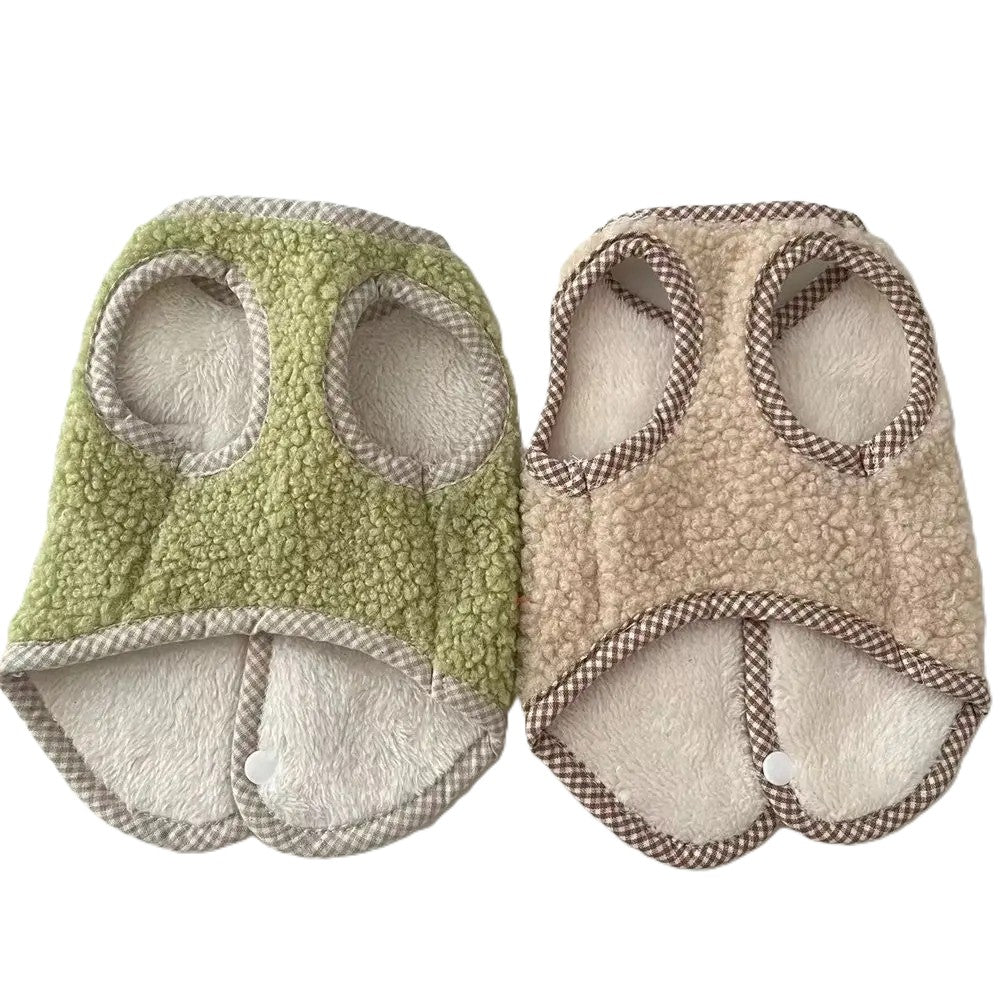 Gilet thermique en peluche pour chats