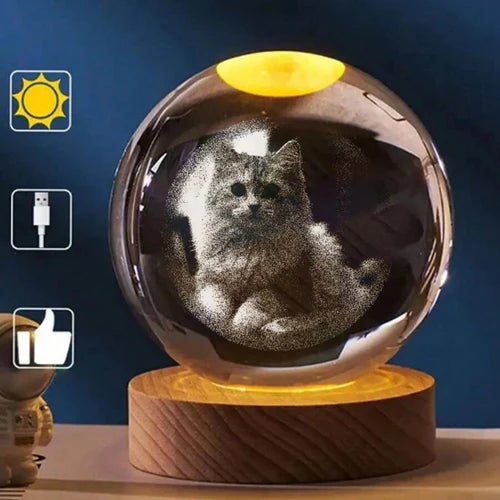 Lampe 3D Personnalisée – Avec la photo de votre chat