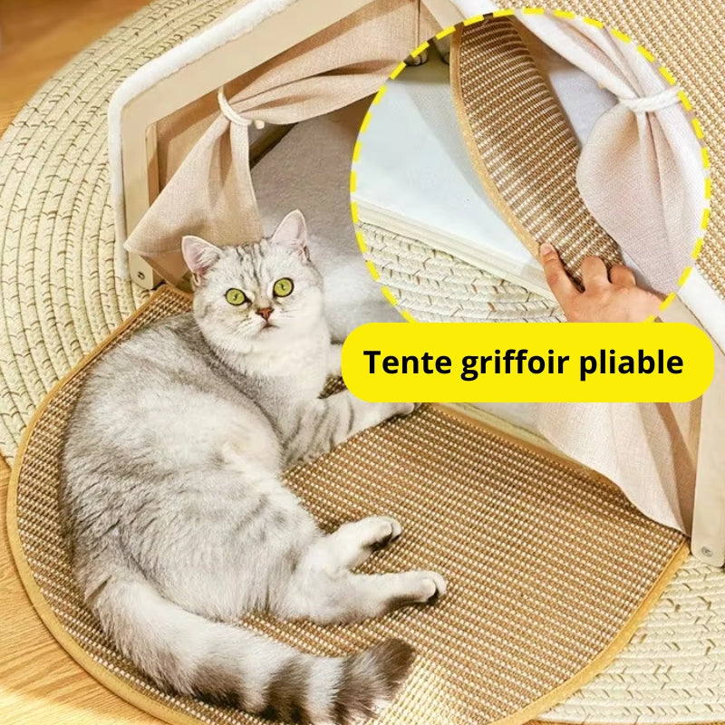 Tente Spacieuse pour Chat avec Griffoir