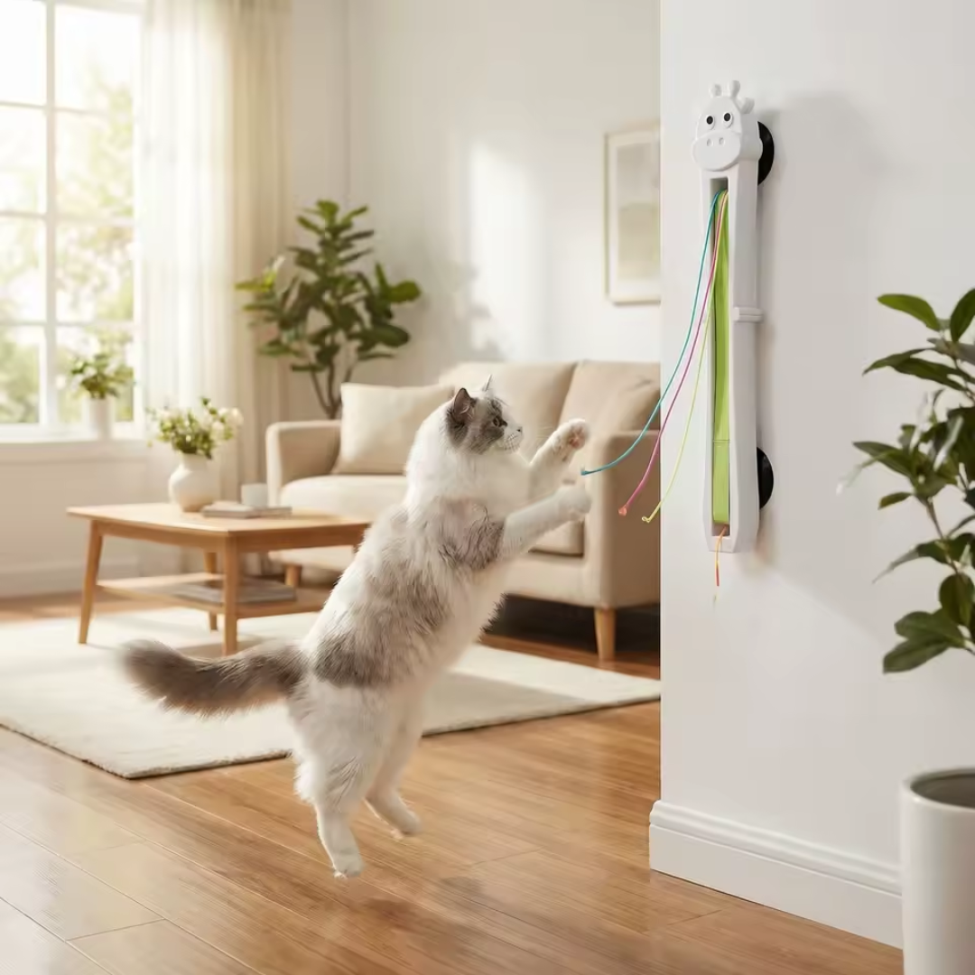 Jouet Électrique Vache à Ficelles pour Chat