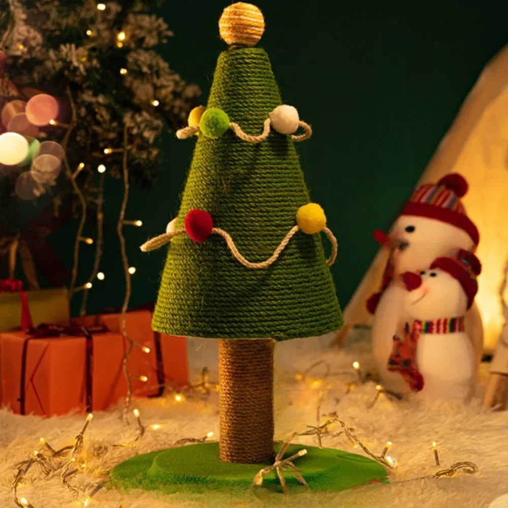 Arbre à Chat de Noël en Sisal Naturel