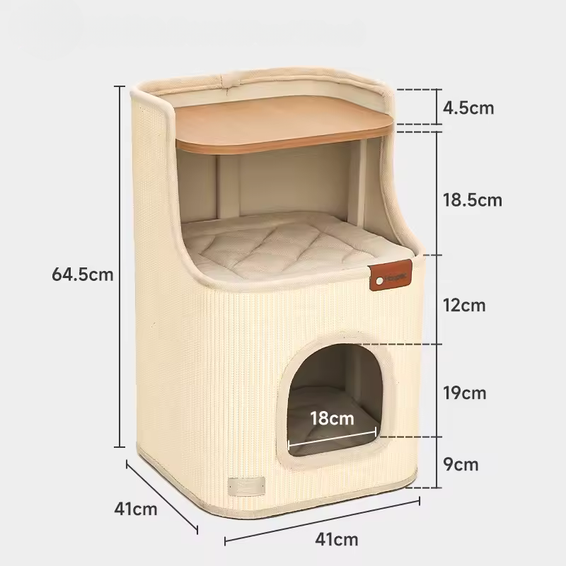 Meuble Niche pour Chat 2-en-1