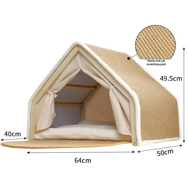 Tente Spacieuse pour Chat avec Griffoir