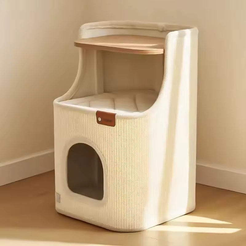 Meuble Niche pour Chat 2-en-1
