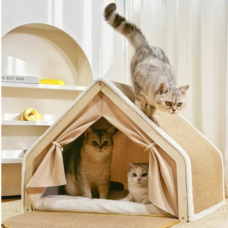 Tente Spacieuse pour Chat avec Griffoir