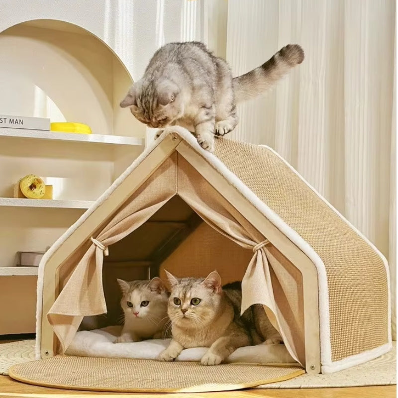 Tente Spacieuse pour Chat avec Griffoir